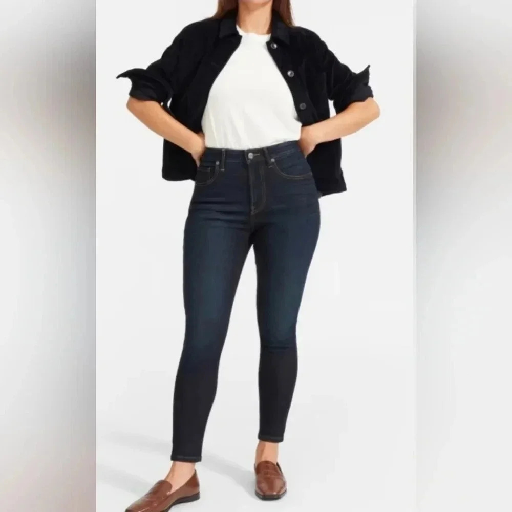 Everlane The Curvy High Rise Skinny Jean‎ 25 Crop Dark Wash 25.5" Inseam